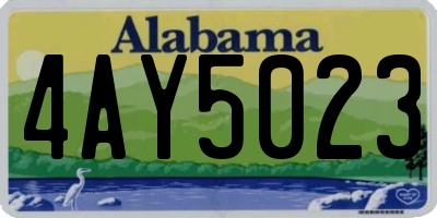 AL license plate 4AY5023