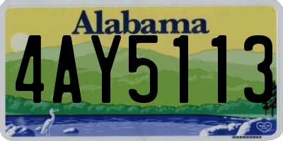 AL license plate 4AY5113