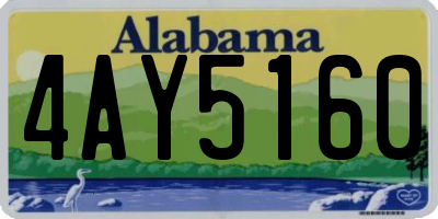 AL license plate 4AY5160