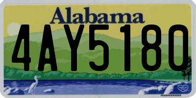AL license plate 4AY5180