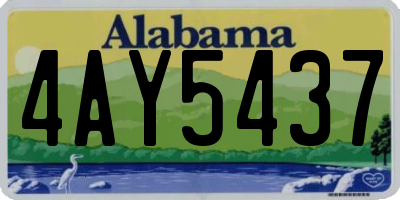 AL license plate 4AY5437
