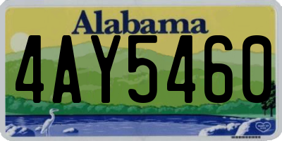 AL license plate 4AY5460