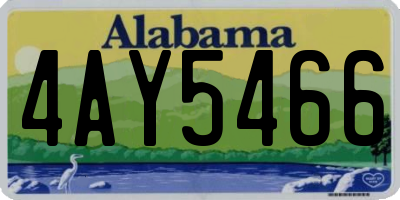 AL license plate 4AY5466