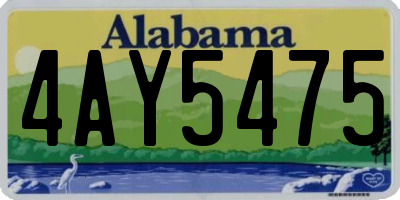 AL license plate 4AY5475