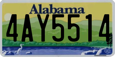 AL license plate 4AY5514