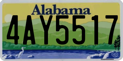 AL license plate 4AY5517