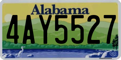 AL license plate 4AY5527