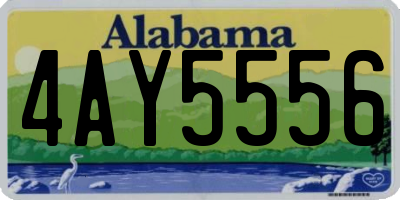 AL license plate 4AY5556