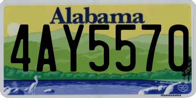 AL license plate 4AY5570