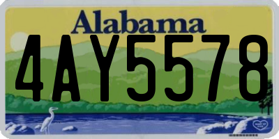 AL license plate 4AY5578