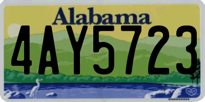 AL license plate 4AY5723