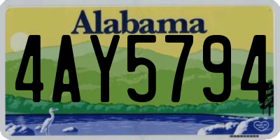 AL license plate 4AY5794