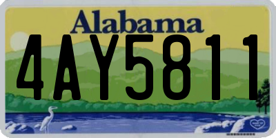 AL license plate 4AY5811