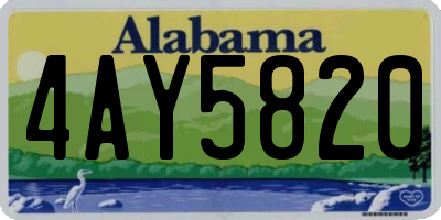 AL license plate 4AY5820