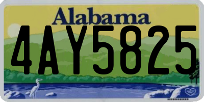 AL license plate 4AY5825