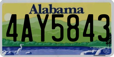 AL license plate 4AY5843