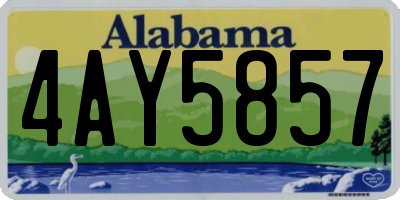 AL license plate 4AY5857