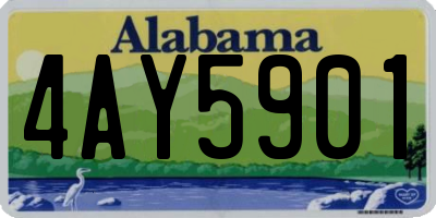 AL license plate 4AY5901