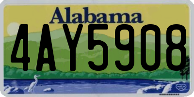 AL license plate 4AY5908