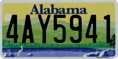 AL license plate 4AY5941