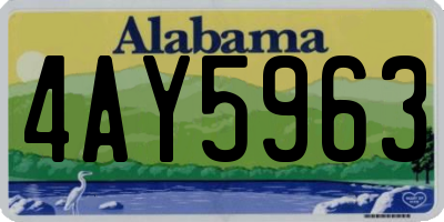 AL license plate 4AY5963