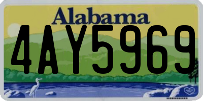 AL license plate 4AY5969