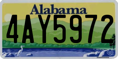 AL license plate 4AY5972