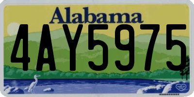 AL license plate 4AY5975