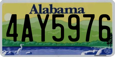 AL license plate 4AY5976
