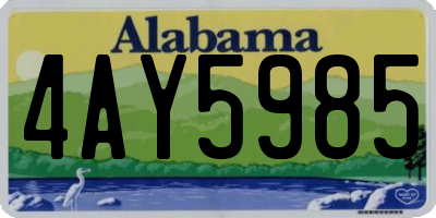 AL license plate 4AY5985