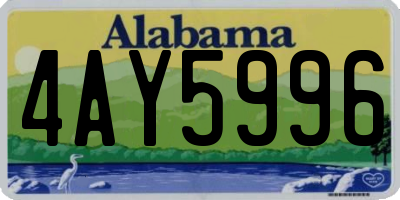 AL license plate 4AY5996