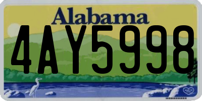 AL license plate 4AY5998