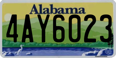 AL license plate 4AY6023