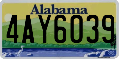 AL license plate 4AY6039