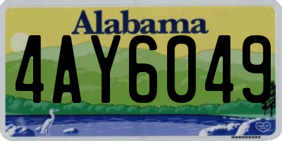 AL license plate 4AY6049