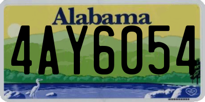 AL license plate 4AY6054