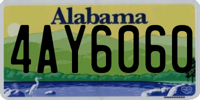 AL license plate 4AY6060