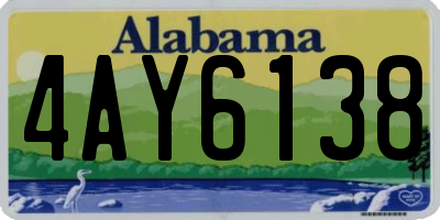 AL license plate 4AY6138