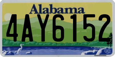 AL license plate 4AY6152