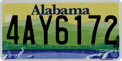 AL license plate 4AY6172