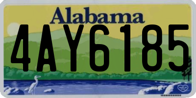 AL license plate 4AY6185