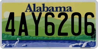 AL license plate 4AY6206