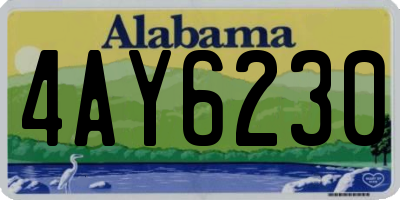 AL license plate 4AY6230