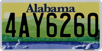 AL license plate 4AY6260