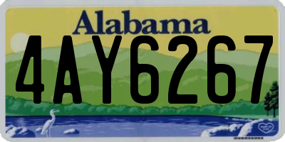 AL license plate 4AY6267
