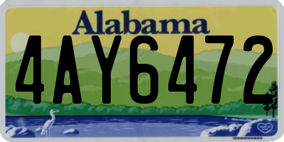 AL license plate 4AY6472