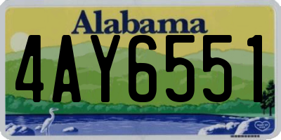 AL license plate 4AY6551