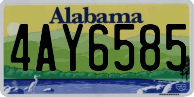 AL license plate 4AY6585