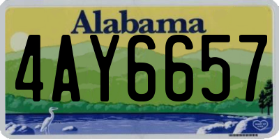 AL license plate 4AY6657