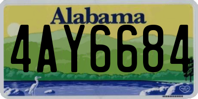 AL license plate 4AY6684